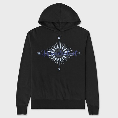 Wanderlust Blue Compass, Unisex Men's Hoodie
