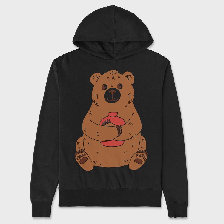Cute Hot Water Bear, Унисекс Мъжко Суичър