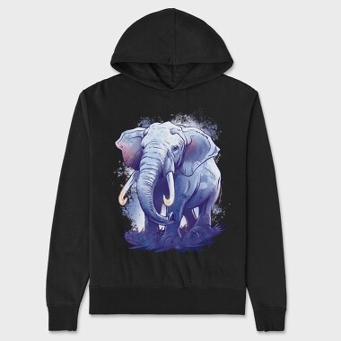Watercolor Elephant, Unisex Men's Hoodie