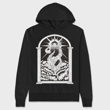 Lighthouse Kraken, Unisex Men's Hoodie