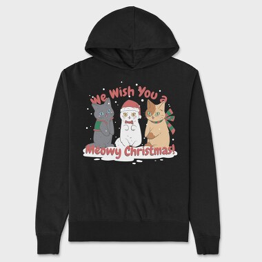We Wish You a Meowy Christmas, Unisex Men's Hoodie