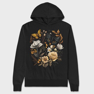 Botanical Flowers, Unisex Men's Hoodie