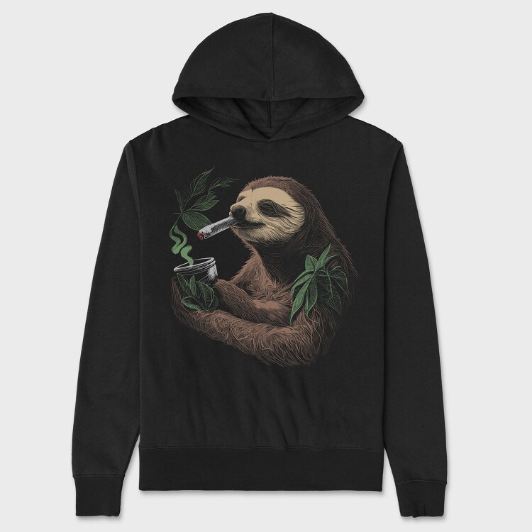Sloth Pot, Unisex Men's Hoodie