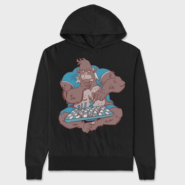 Gorilla Chess, Unisex Men's Hoodie