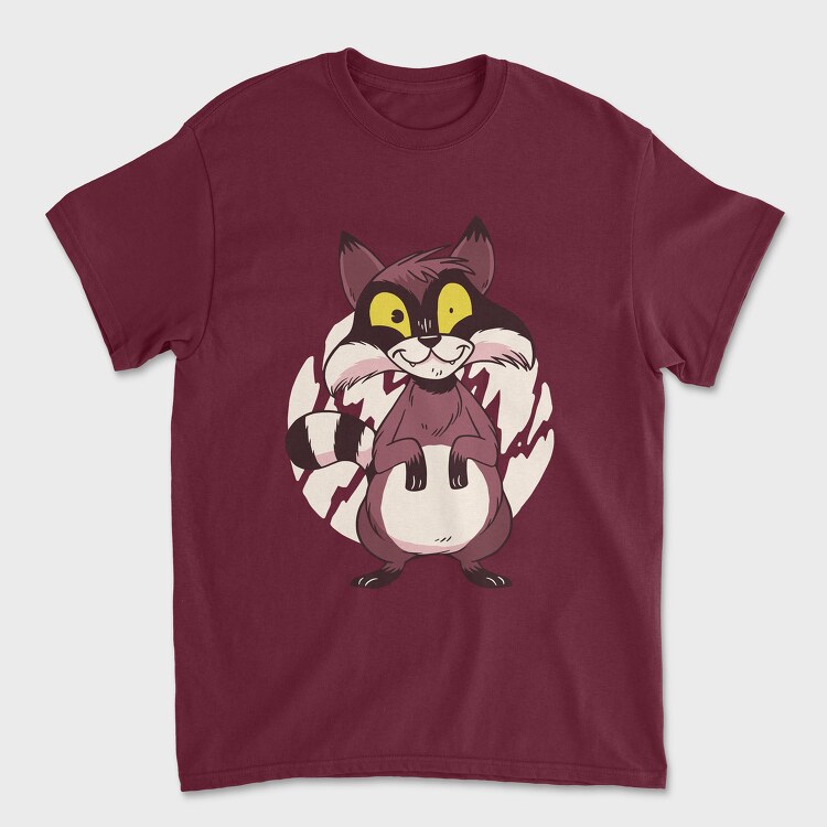 Racoon Cartoon, Unisex Men's T-Shirt