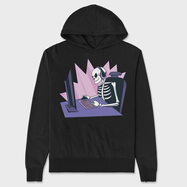 Skeleton Gamer, Unisex Men's Hoodie