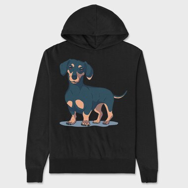 Dachshund, Unisex Men's Hoodie