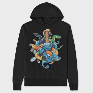 Snakes Species, Unisex Men's Hoodie