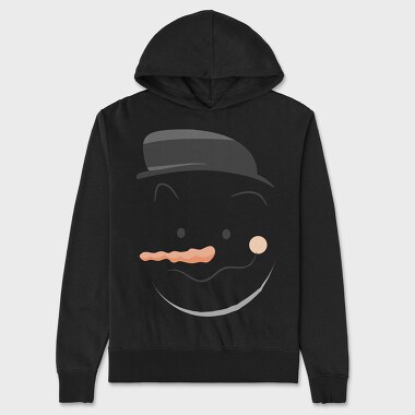Snow Man Face 1, Unisex Men's Hoodie