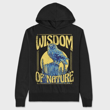 Wisdom of Nature, Unisex Men's Hoodie