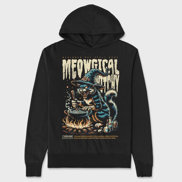 Witch Cat 2, Unisex Men's Hoodie