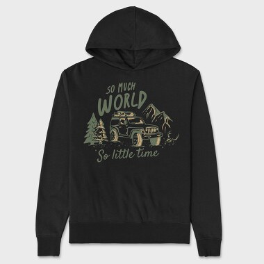 So Much World So Little Time Jeep, Unisex Men's Hoodie