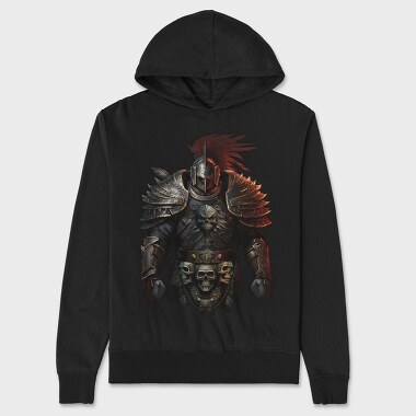 Grim Warrior Skull, Unisex Men's Hoodie