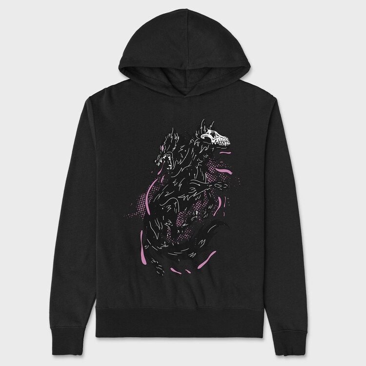 Dark Wolf Skull, Унисекс Мъжко Суичър