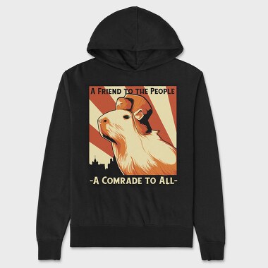 Unisex Men's Hoodie, Soviet Capybara