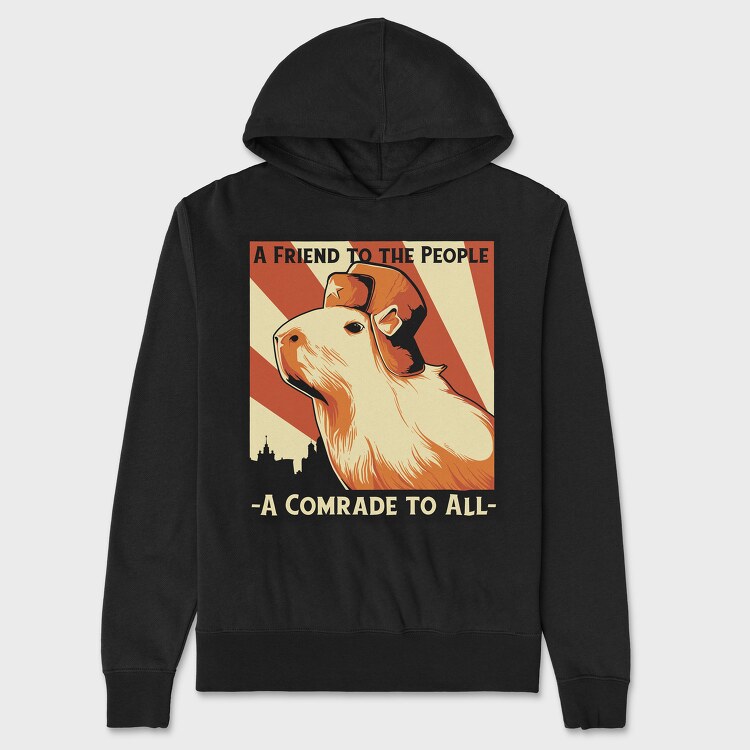 Soviet Capybara, Unisex Men's Hoodie