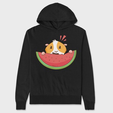 Guinea Pig Watermelon, Unisex Men's Hoodie