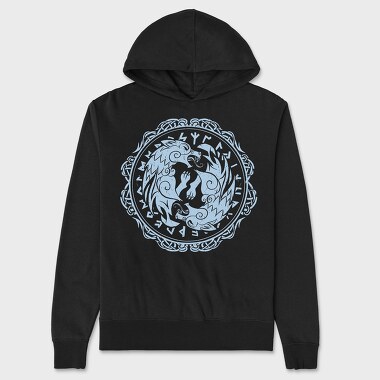 Wolf Viking Runes, Unisex Men's Hoodie