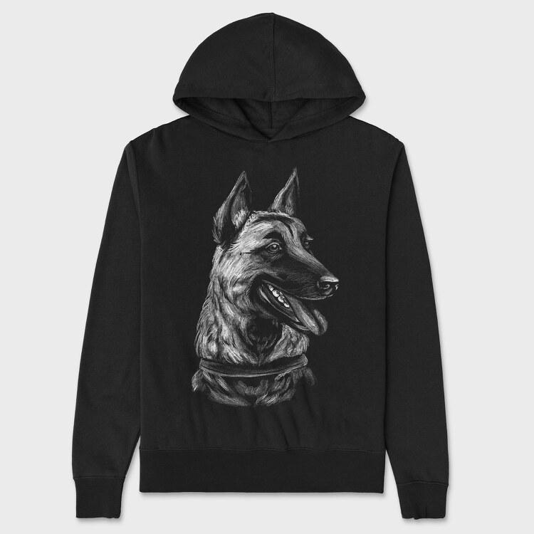 Malinois Belga Dog, Unisex Men's Hoodie