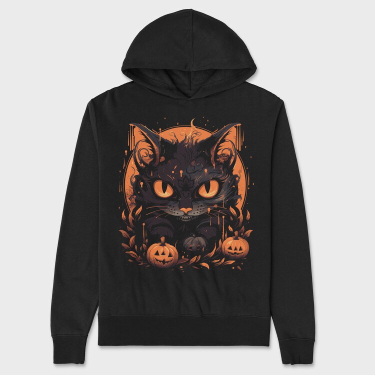 Halloween Cat, Унисекс Мъжко Суичър