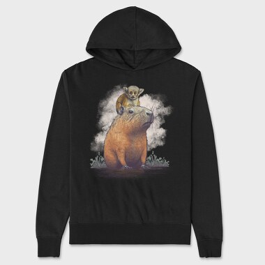 Capybara Monkey, Unisex Men's Hoodie