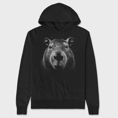 Capybara Monochrome, Unisex Men's Hoodie