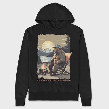 Discover Adventure and Peace in Every Trail, Unisex Men's Hoodie