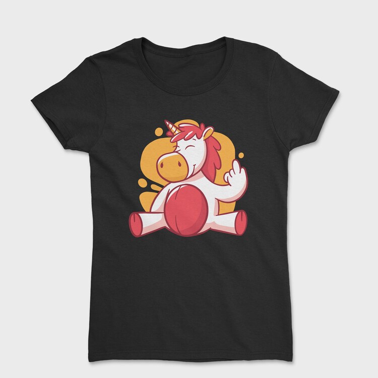 Unicorn Middle Finger, Women's T-Shirt