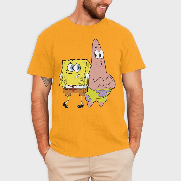 Dog and Man Lineart, Унисекс Мъжка Тениска