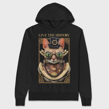 Steampunk Cat, Unisex Men's Hoodie