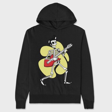 Guitar Skeleton, Unisex Men's Hoodie