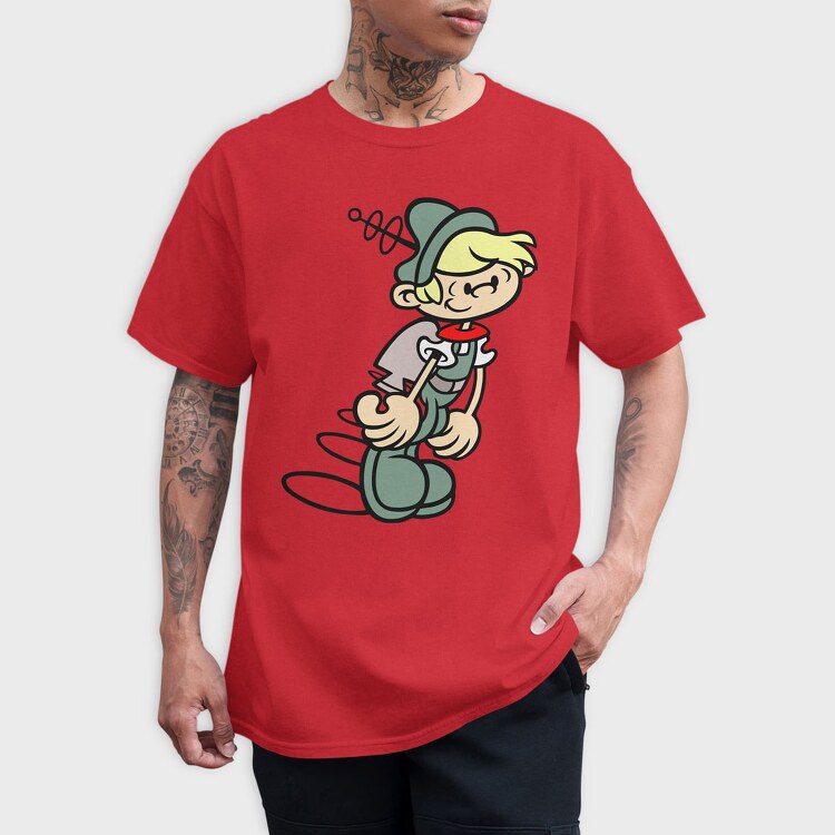 Hand Draw Landscape Wolf, Дамска Тениска