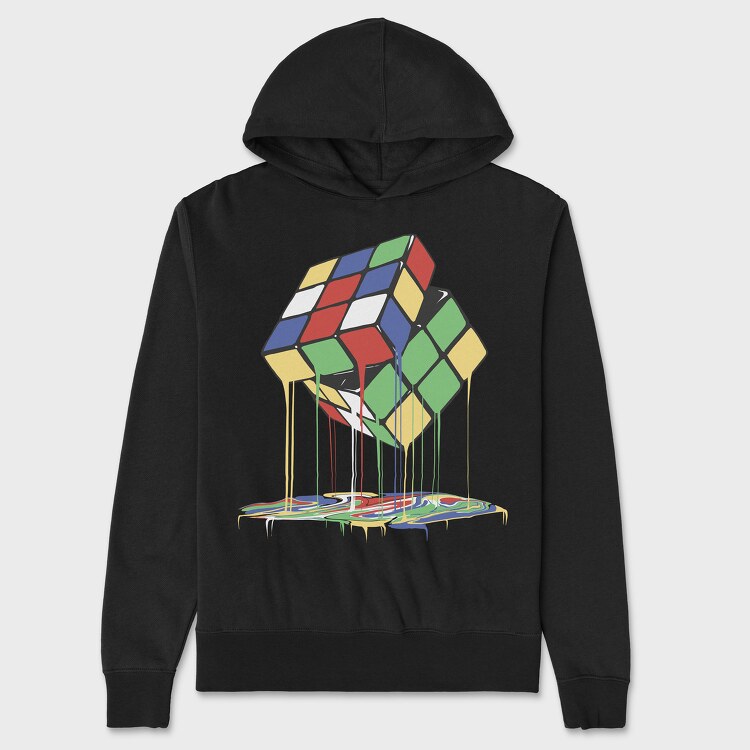 Melting Rubik, Unisex Men's Hoodie