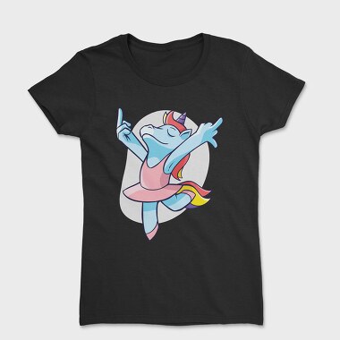 Unicorn Ballet Middle Finger, Women's T-Shirt