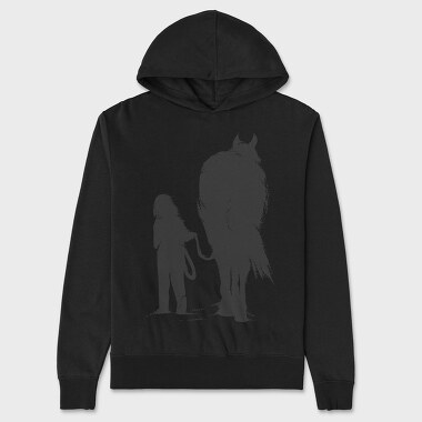 Girl And Horse, Unisex Men's Hoodie