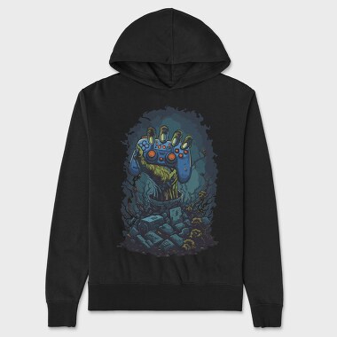 Zombie Gaming Hand, Unisex Men's Hoodie