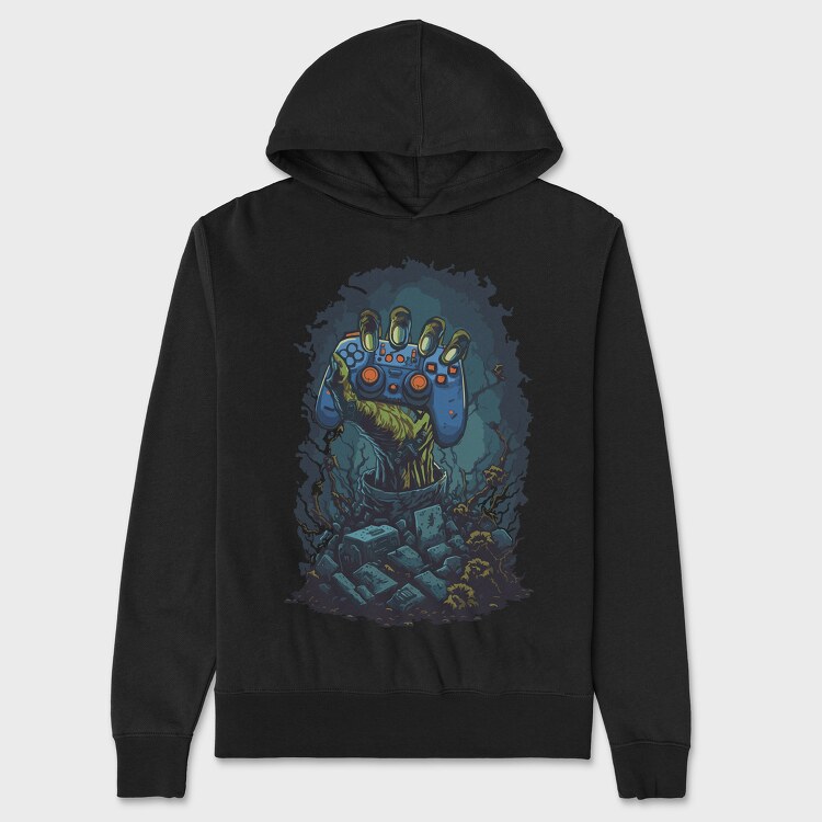 Zombie Gaming Hand, Unisex Men's Hoodie