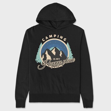Happy Place Camping, Unisex Men's Hoodie