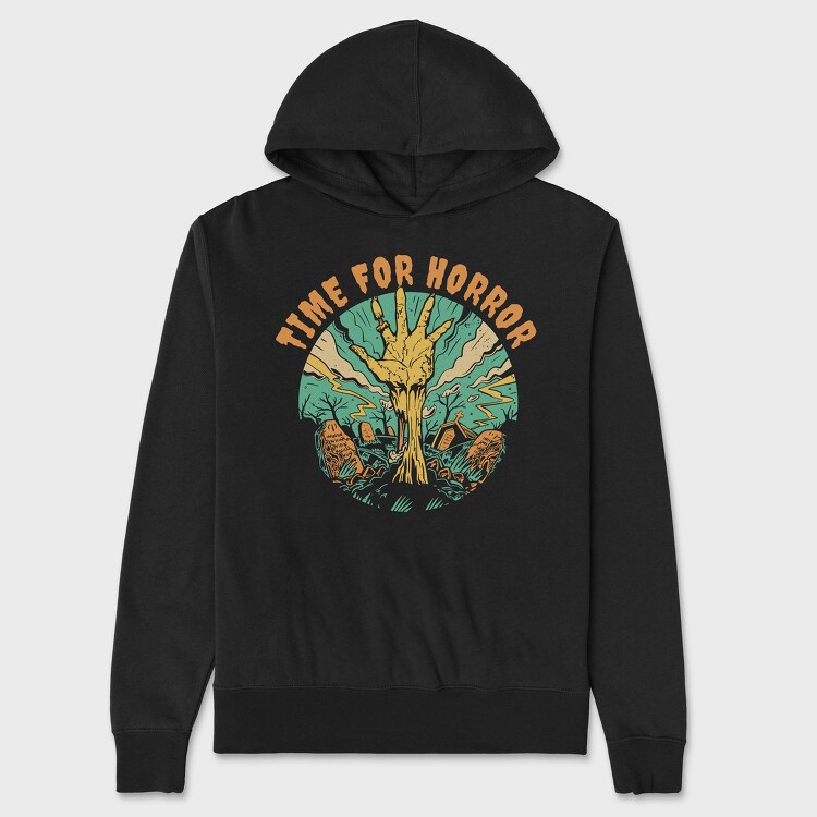 Zombie Hand Time for Horror, Unisex Men's Hoodie