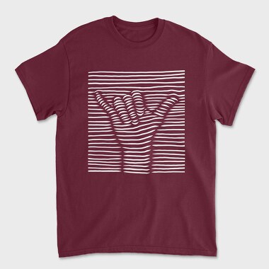 Shaka Sign 3d, Unisex Men's T-Shirt