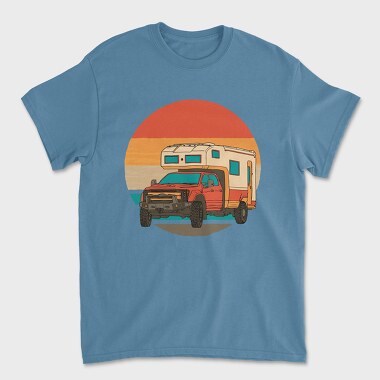 Retrosunset Camper, Unisex Men's T-Shirt
