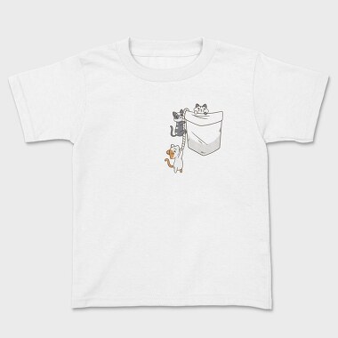 Cats Pocket, Kids' T-Shirt