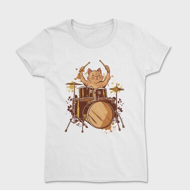 Drummer Cat, Women's T-Shirt