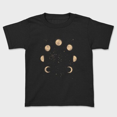 Moon Phases in Space, Kids' T-Shirt