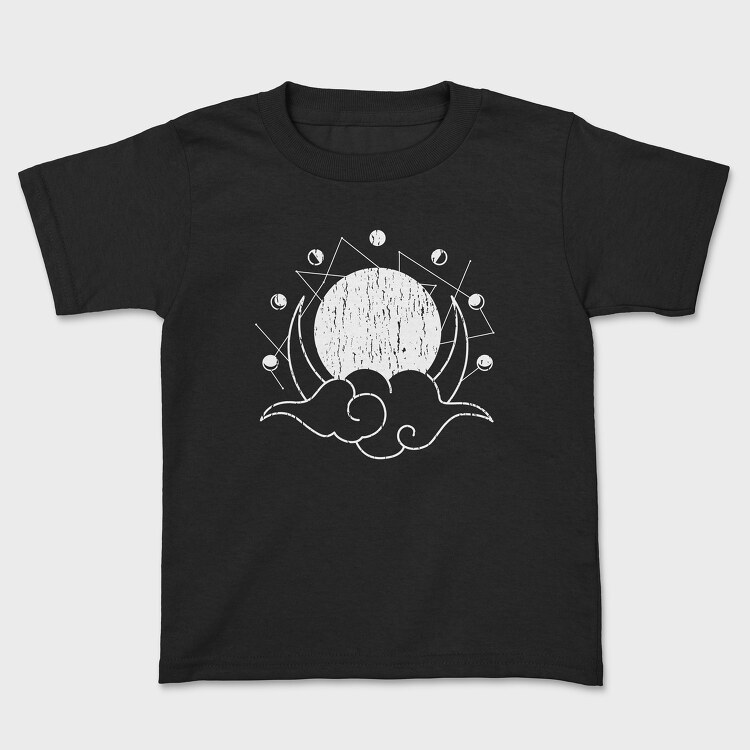 Moon Phases Monochrome, Kids' T-Shirt