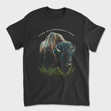 Realistic Bison, Unisex Men's T-Shirt