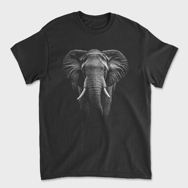 Realistic Elephant, Unisex Men's T-Shirt