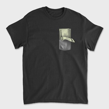 Realistic Money Pocket, Unisex Men's T-Shirt