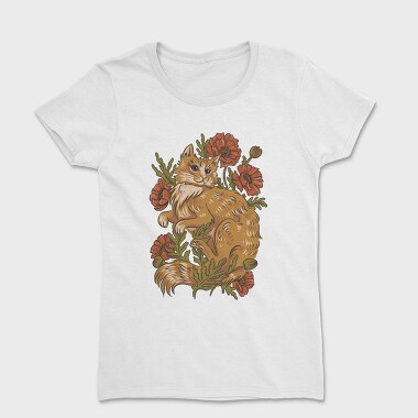 Red Cat Poppies, Women's T-Shirt
