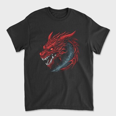 Unisex Men's T-Shirt, Red Dragon